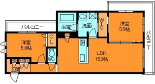 グレースヴィレ【1階】の間取り