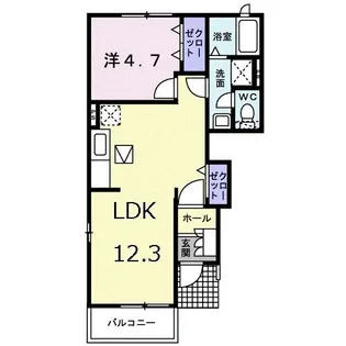 ヴィラ・ボナールII【1階】の間取り