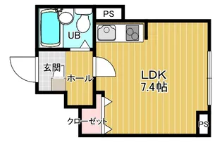メリディアン神谷沢【1階】の間取り