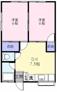 大山コーポ【1階】の間取り