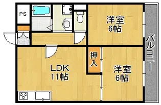 シャトー味谷【3階】の間取り