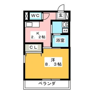 ホワイトウイング桜木【2階】の間取り