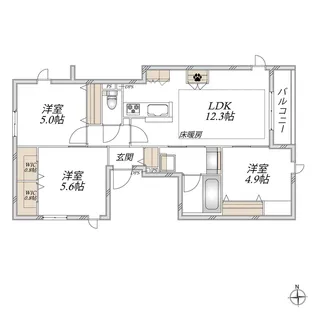 クレールコート【2階】の間取り