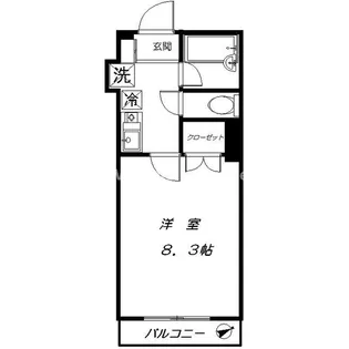 シャトー梅ヶ丘【4階】の間取り