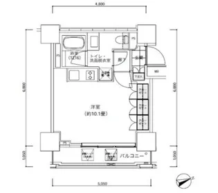 パークキューブ愛宕山タワー【12階】の間取り