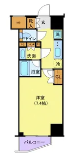 ジェノヴィア新宿早稲田グリーンヴェール【7階】の間取り