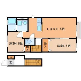 プレステージI【2階】の間取り