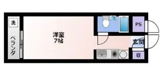 グリーンフラッツ天神町【1階】の間取り