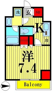 COCO-CHILL KAMEARI【2階】の間取り