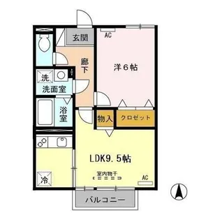 モナリエ那加 A【2階】の間取り