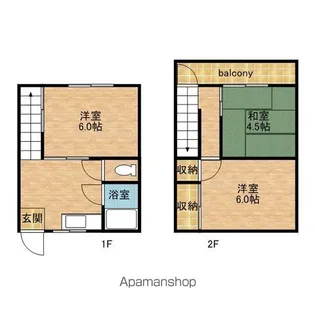 ラパス知手【2階】の間取り