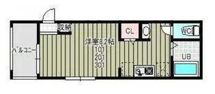 MELDIA蕨【1階】の間取り