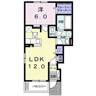 グリチネA【1階】の間取り