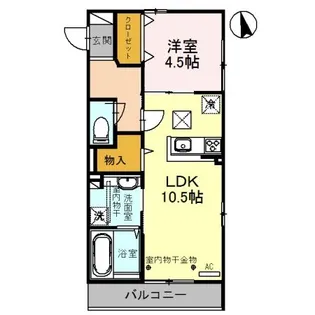 ゼフィール【1階】の間取り