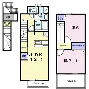 ソレアード【2階】の間取り