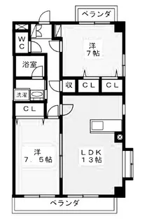 フェリシア一宮【4階】の間取り