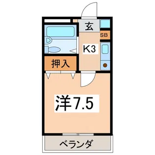 ヴィラージュ一ノ瀬【2階】の間取り