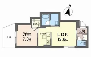 ベレオガーデン【1階】の間取り