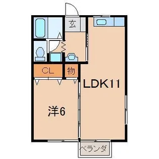 メゾン游A【1階】の間取り