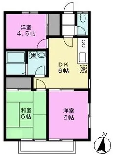 エクセル黒田B【2階】の間取り