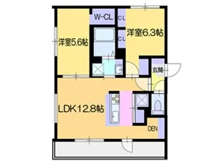 R-fino 中島公園【2階】の間取り