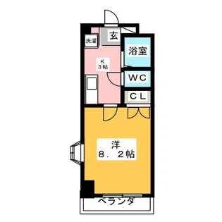 ラフォーレ鶴舞【1階】の間取り