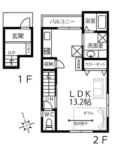Azaleaハイツ(アザレアハイツ)【2階】の間取り