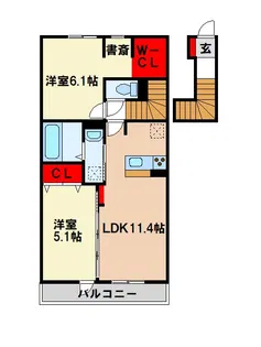 ヴェルヴィルイノウエIII【2階】の間取り