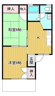 ハイツ・オアシス【1階】の間取り