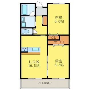 プリヴィレージュ【1階】の間取り