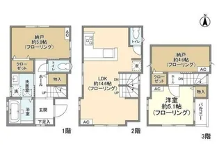 東京都新宿区西落合2【一戸建】の間取り