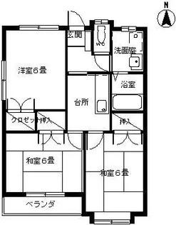 コ-ポHASHIMOTO I【2階】の間取り