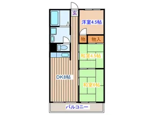 銀杏町庄司マンション【3階】の間取り