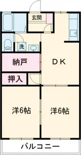 ハイツベルエア【1階】の間取り