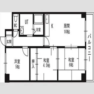 サンシティ新琴似【11階】の間取り