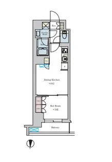 Brillia ist 池尻大橋【4階】の間取り
