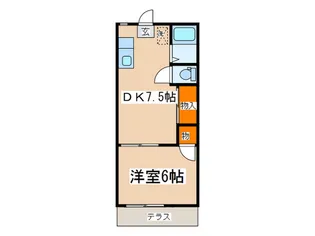 生田ハイツ【1階】の間取り