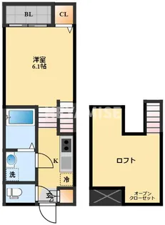 modern palazzo諫早Kaizu B【2階】の間取り