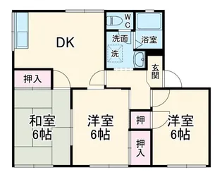 グレープズヒル B【2階】の間取り