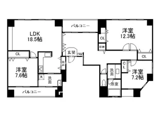 COCO五条大宮【7階】の間取り