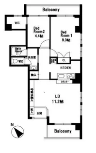 テラスキノヤマ【3階】の間取り