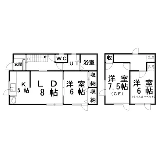 北海道釧路市若竹町【一戸建】の間取り