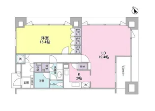 愛宕ビューアパートメント【14階】の間取り