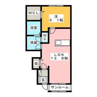 グレイスI【1階】の間取り
