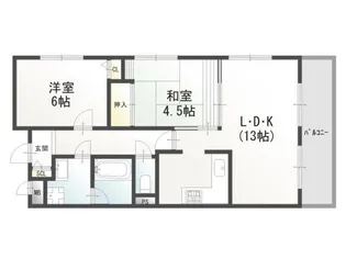 イングランドアヴェニュー1番館【4階】の間取り