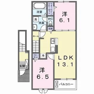 モルト・フェリーチェA【2階】の間取り