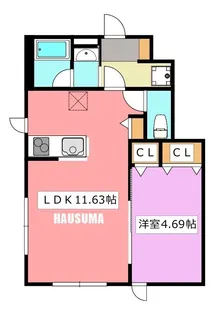 メルシー・パラン【1階】の間取り