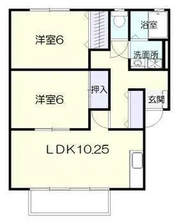 ハイカムール【1階】の間取り