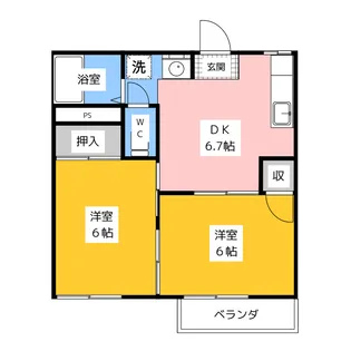 コーポ藤塚【2階】の間取り