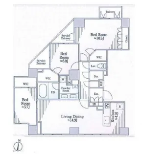 CAVANA+南青山(旧ミレアコート南青山)【9階】の間取り